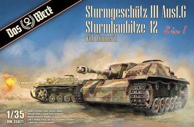 Das Werk 35021 1/35 Sturmgeschütz III Ausf.G/Sturmhaubitze 42 With Zimmerit (2 in 1-Kit)