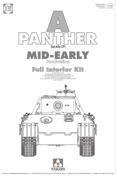 Takom 2098 1/35 Panther Ausf.A mid- early prod. full Interior