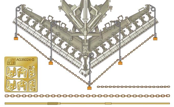 INDICATOR AND CHAIN ASSEMBLY FOR M1132 STRYKER ESV SURFACE MINE PLOW