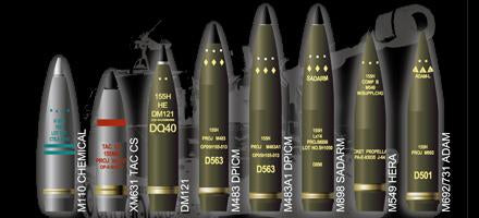 155mm HOWITZER AMMO SET (BRASS)