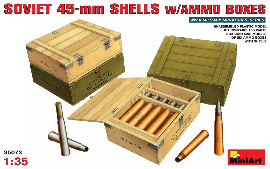 1/35 Mini Art Soviet 45-mm Shells with Ammo Boxes