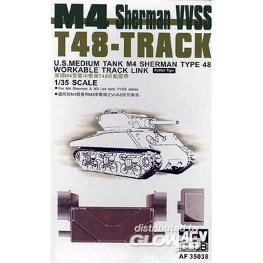 1/35 AFV Club T48 TRACK FOR M4 SHERMAN/M3 LEE VVSS SERIES (WORKABLE)