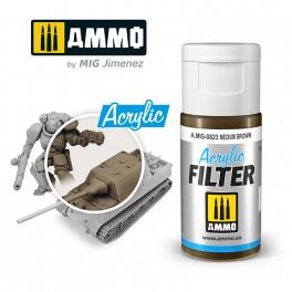 AMMO 0823 Acrylic Filter: Medium Brown