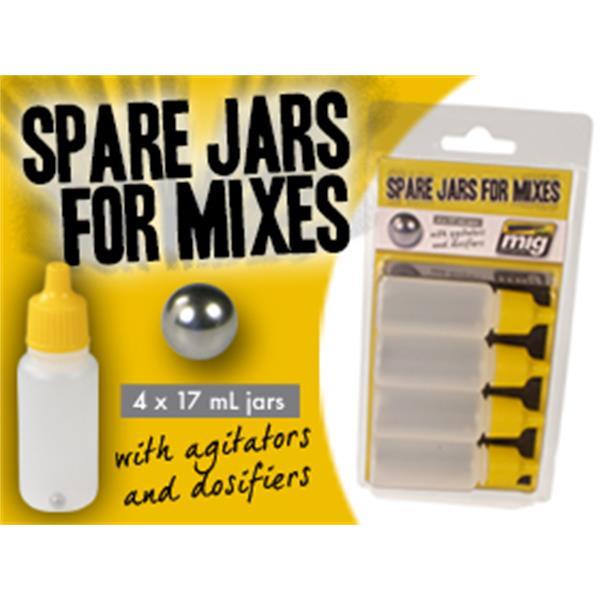 Spare jars for mixes - leere Farbflaschen (4 St)