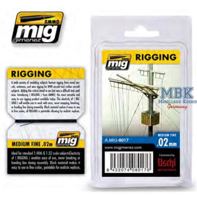 RIGGING – MEDIUM FINE 0.02 MM