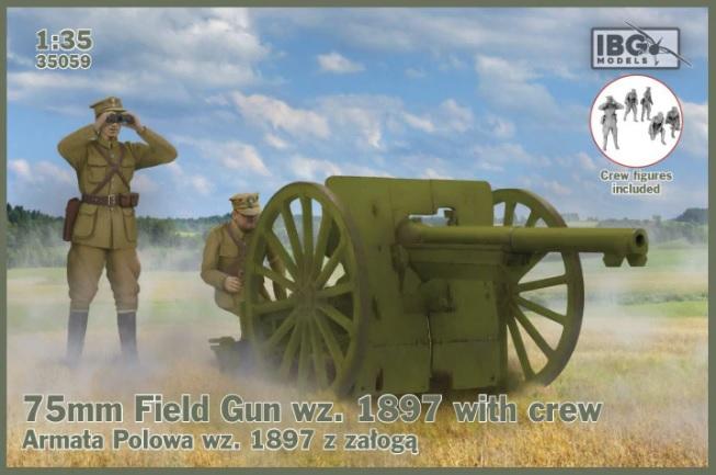 1/35 IBG 74mm Field Gun wz 1897 with Crew