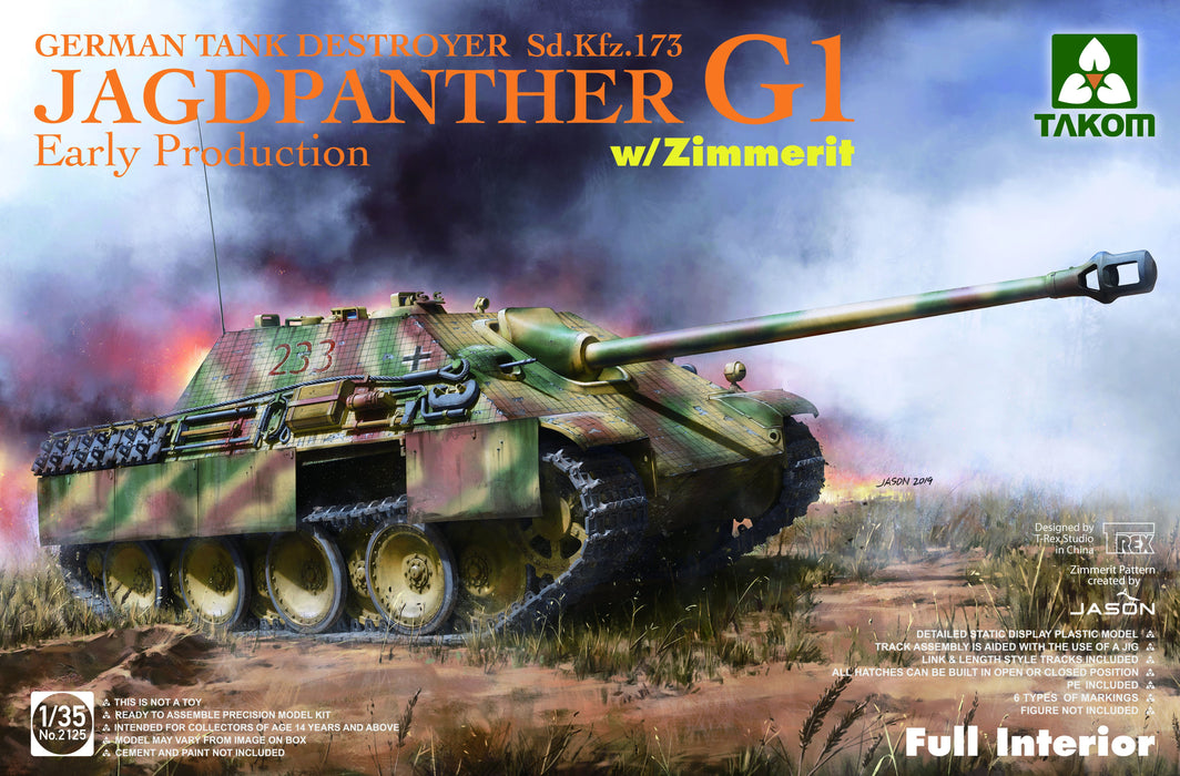 Takom 2125 1/35 Jagdpanther G1 early w/ Zimmerit full Interior